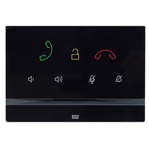Indoor Talk Answering Unit Black 7 Capacitive Buttons HD Audio Precision Installation Box