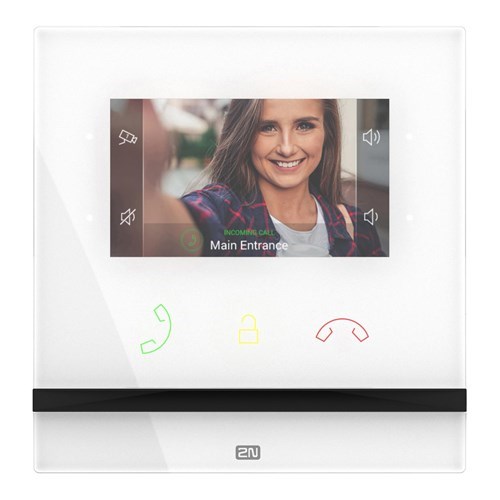 Indoor Compact Answering Unit White 7 Capacitive Buttons HD Audio 4.3 Colour Display