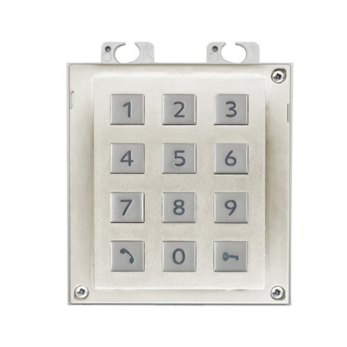 IP Verso Keypad Module Nickel 12 Buttons IP54 White LED