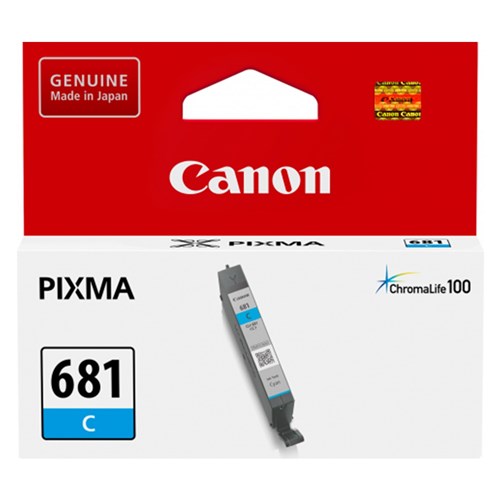 Canon CLI681C Cyan Ink Tank 250 Pages for TR7560 TR8560 TS6160 TS8160 TS9160