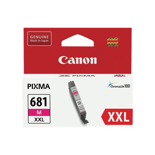 Canon CLI681XXLM Magenta Ink Tank 800 Pages for for TR7560 TR8560 TS6160 TS8160 TS9160