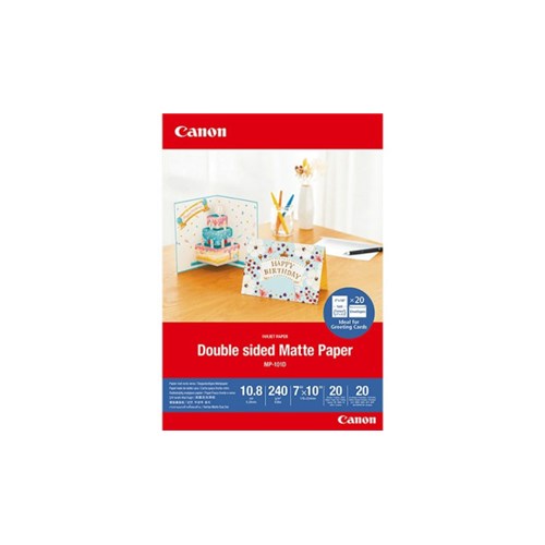 Canon MP-101DCARDS Greeting Card Dbl Sided Matte Paper 7X10 20 Pack with Envelope