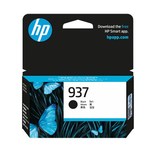 Hp 937 Black Original Ink Cartridge 1250 Page Yield for Ojpro 9132E 9133 9135E 9130