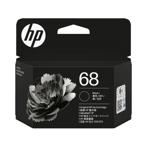 Hp 68 Black Original Ink Cartridge 160 Page Yield for Envy 6120 6130 6520 6530