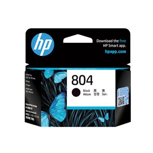 Hp 804 Blk Ink Cart 200 Pages for Hp Envy 6220 6222 7120 7820 7822