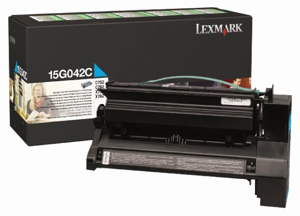 Lexmark High Yield Return Programme Print Cartridge for C752 C762 & X752 Printer Series 15 000 Pages Yield Cyan