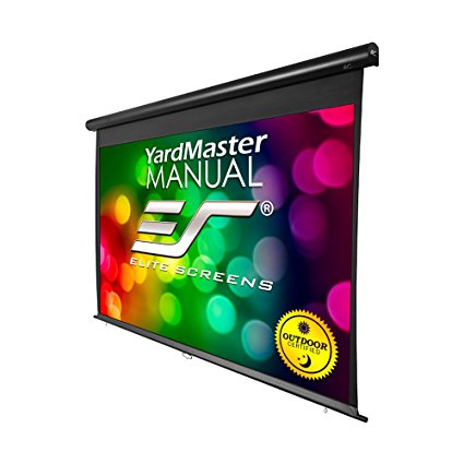 120" 16:9 Pull Down Screen Yard Master Manual Outdoor Pull Down - Slow Retraction
