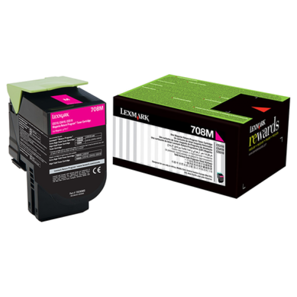 Lexmark Return Programme Toner Cartridge for CS/CX310 410 & 510 Printer Series 1 000 Pages Yield Magenta