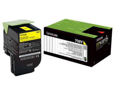 Lexmark Return Programme Toner Cartridge for CS/CX310 410 & 510 Printer Series 1 000 Pages Yield Yellow