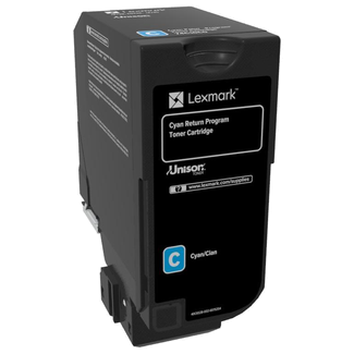 Lexmark Return Programme Toner Cartridge for CS720 CS725 & CX725 Printer Series 3 000 Pages Yield Cyan