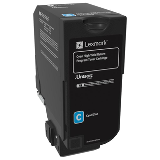 Lexmark High Yield Return Programme Toner Cartridge for CS725 Printer Series 12 000 Pages Yield Cyan