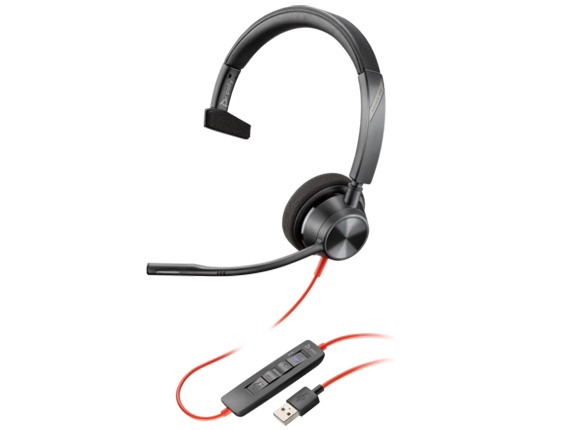 Poly Blackwire 3310 Microsoft Teams Certified USB-A Headset