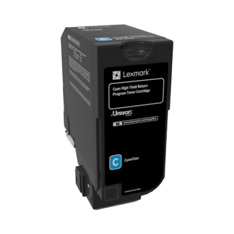 Lexmark High Yield Return Programme Toner Cartridge for CX725 Printer Series 16 000 Pages Yield Cyan