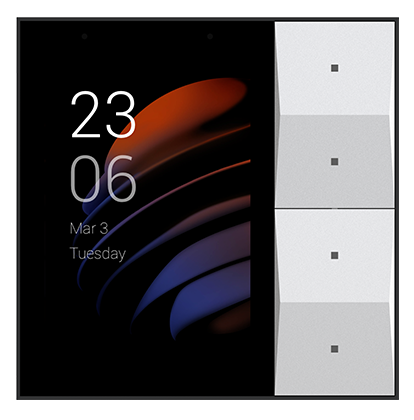 Akubela 4" Touch Screen 2 Gang in Grey (Linux Version)