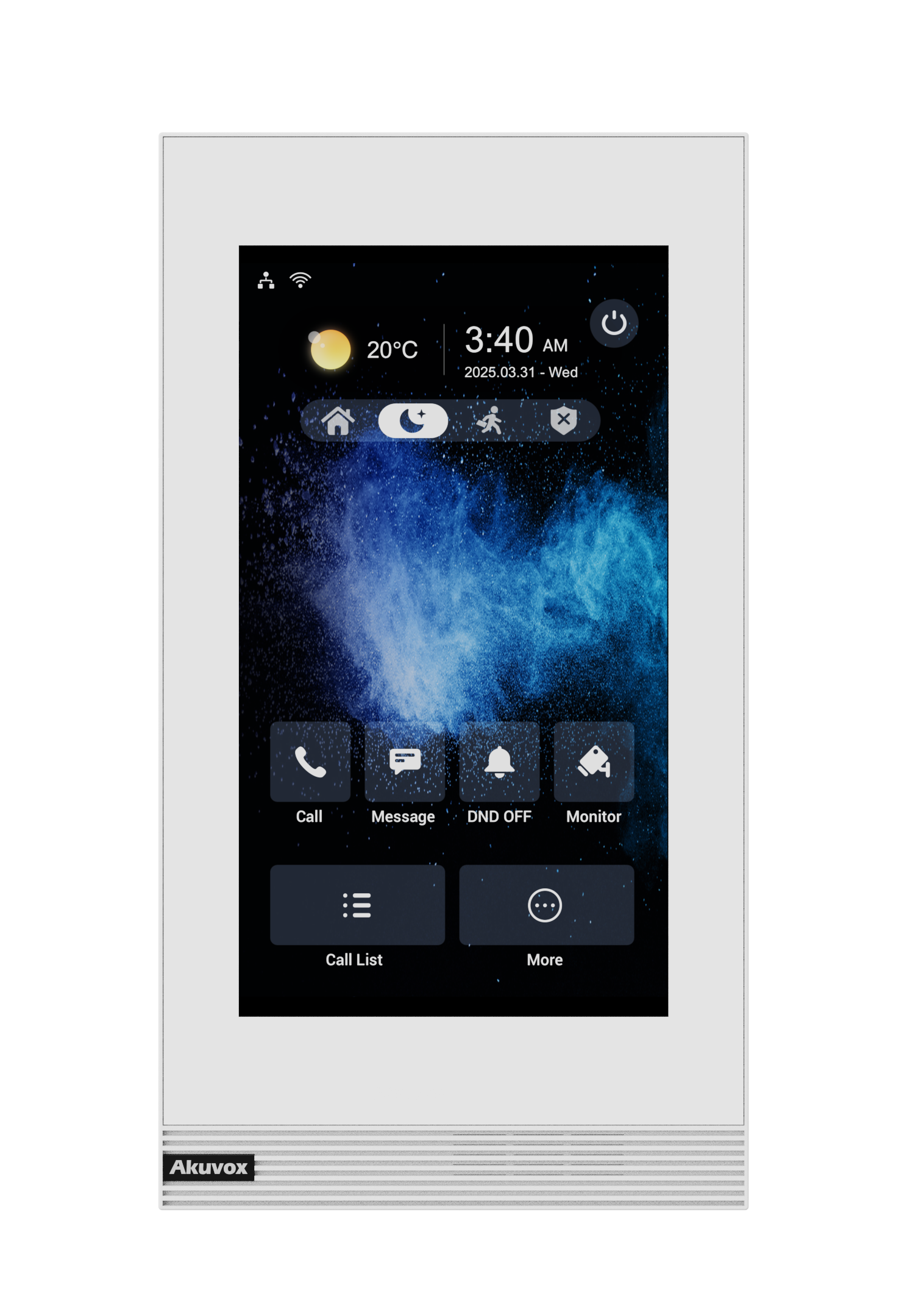 7" SIP Indoor Monitor in White (Linux Version) Vertical
