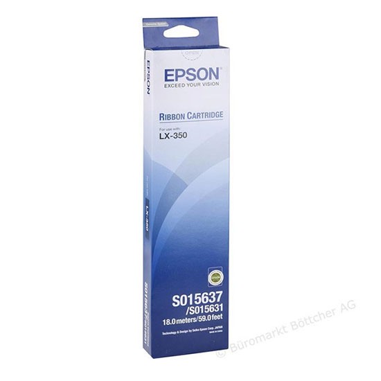 Epson C13S015637 9 Pin Black Fabric Ribbon for LX-350