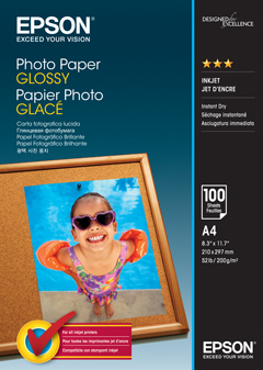 Epson C13S042540 Photo Paper Glossy A4 100 Sheets 200 Gsm