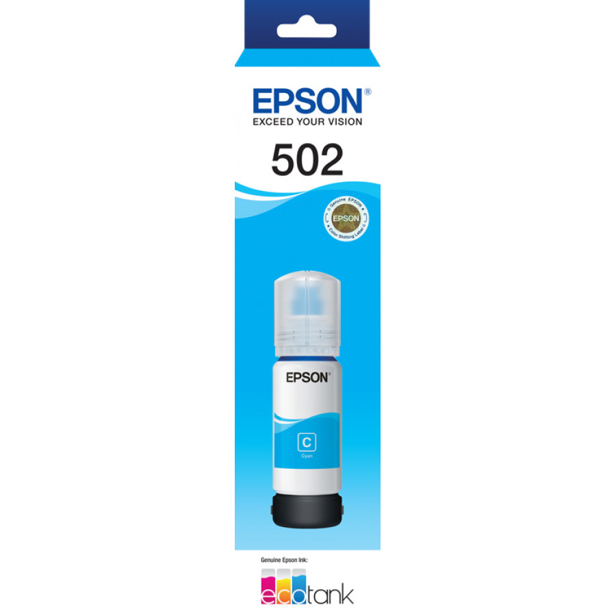 Epson Ecotank T502 Cyan Ink Bottle Eco Tank ET-2700 ET-2750 ET-3700 ET-4750