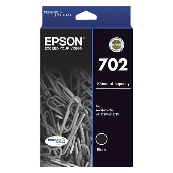 Epson 702 Black Ink Durabrite WF-3720 WF-3725