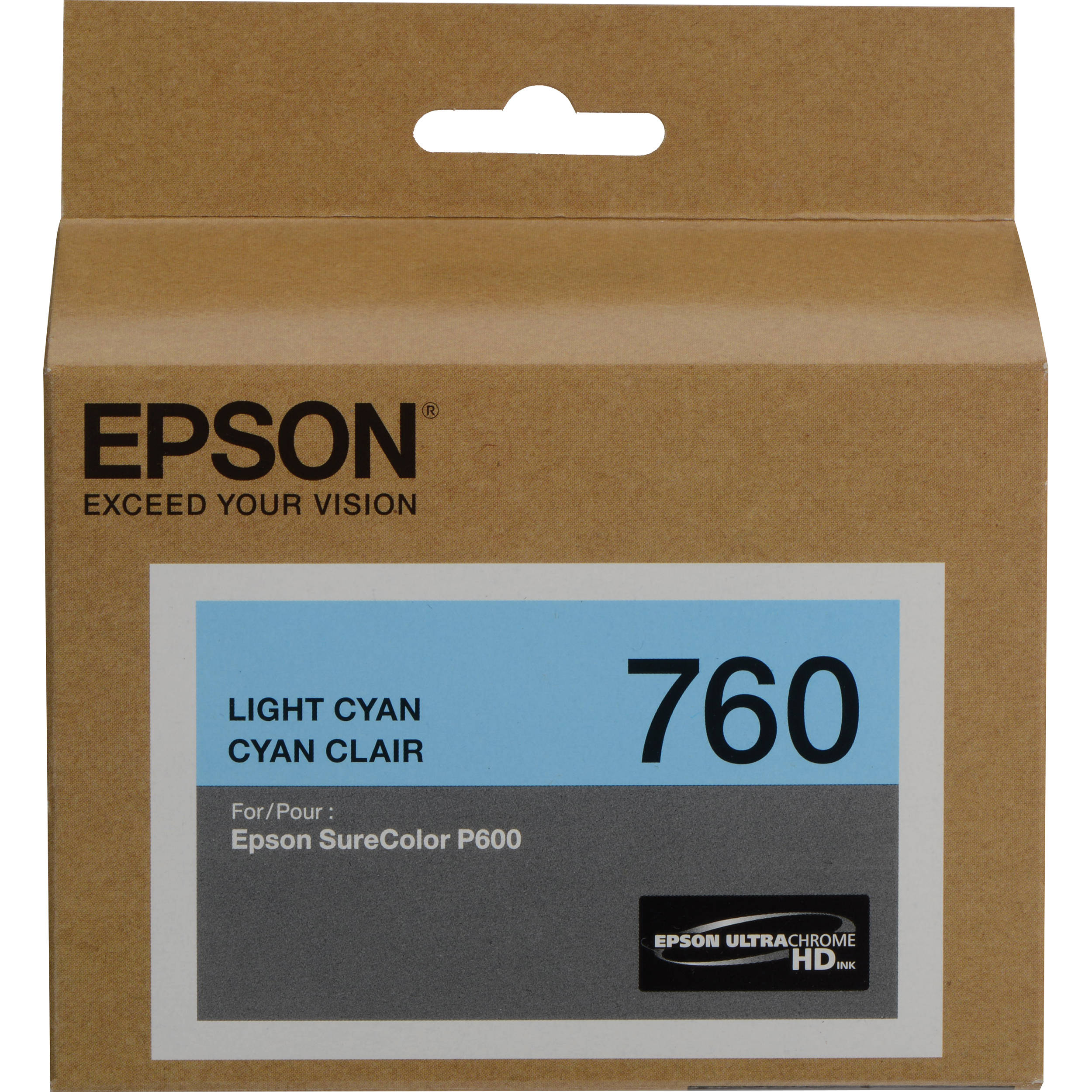Epson Ultrachrome HD Ink Surecolor SC-P600 Light Cyan Ink Cart