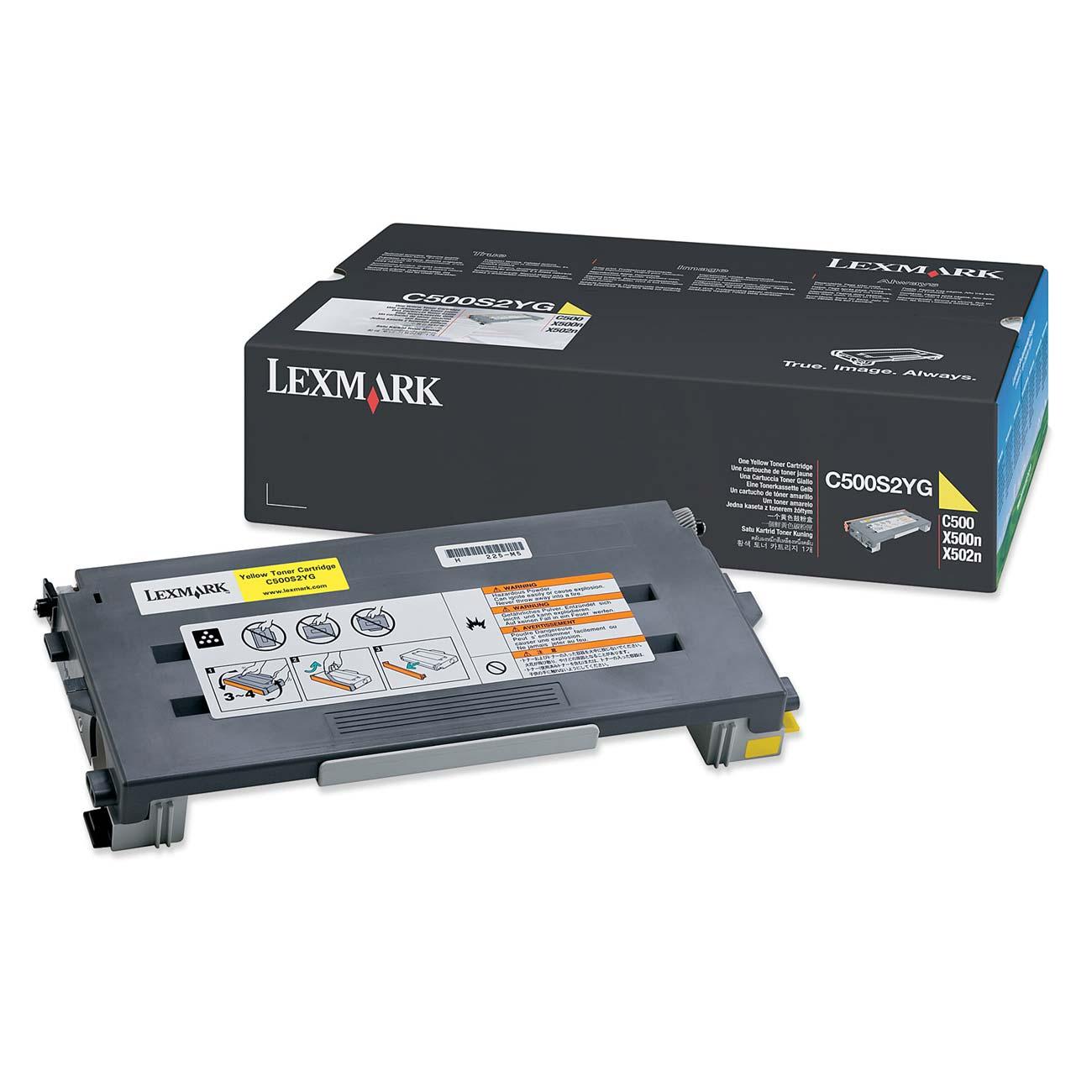 Lexmark Toner Cartridge for C500 X500 & X502 Printer Series 1 500 Pages Yield Yellow