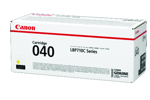 Canon CART040Y Std Yellow Toner Cartridge 5.4K to Suit LBP712CX