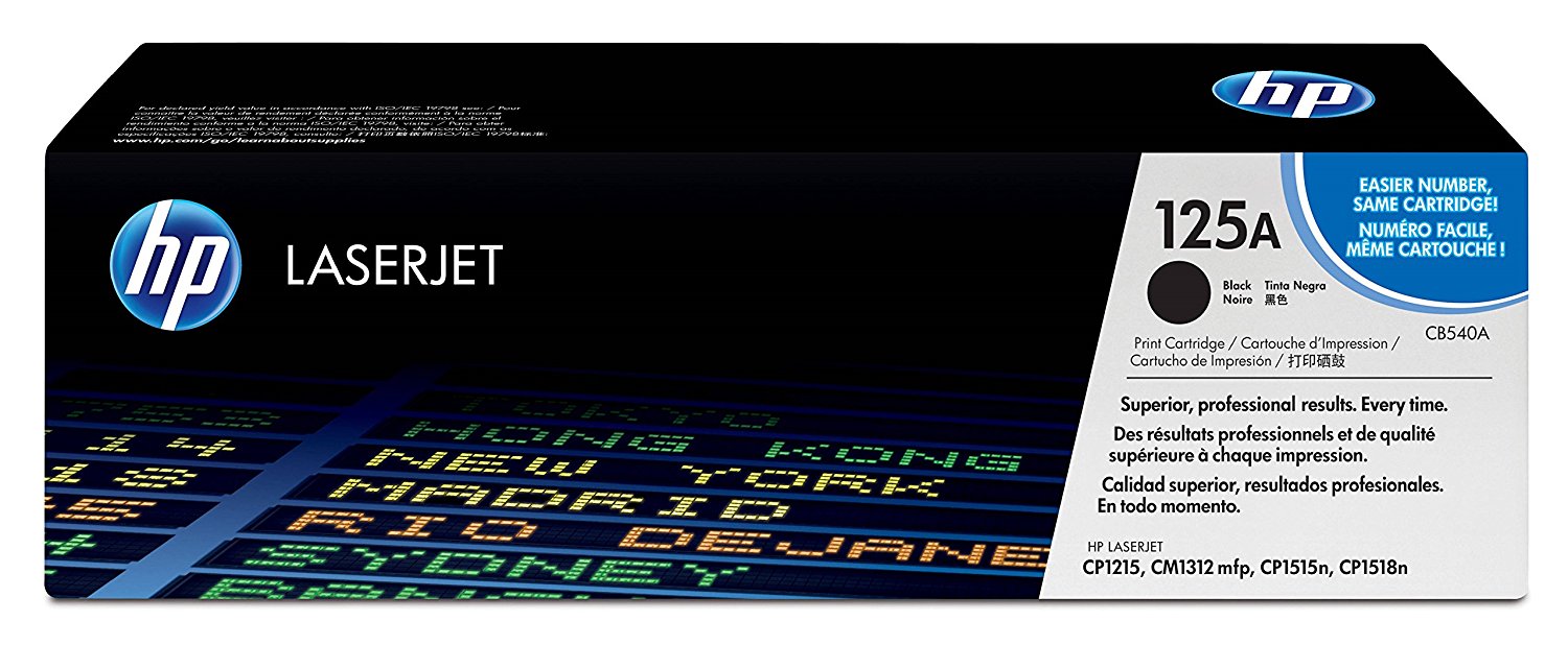 Hp 125A Black Toner 2 200 Page Yield for Clj CM1312 CP15XX