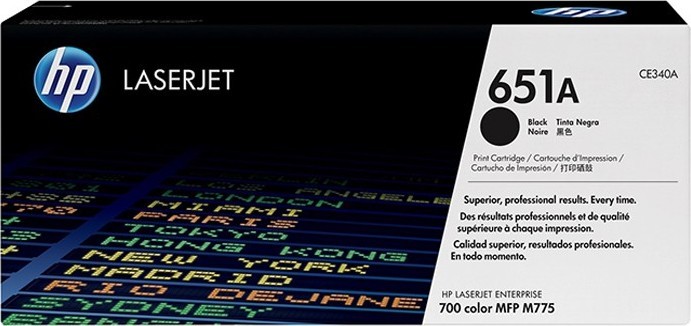 Hp 651A Lj M775 Black Toner Cartridge Yield 13.5K Pages