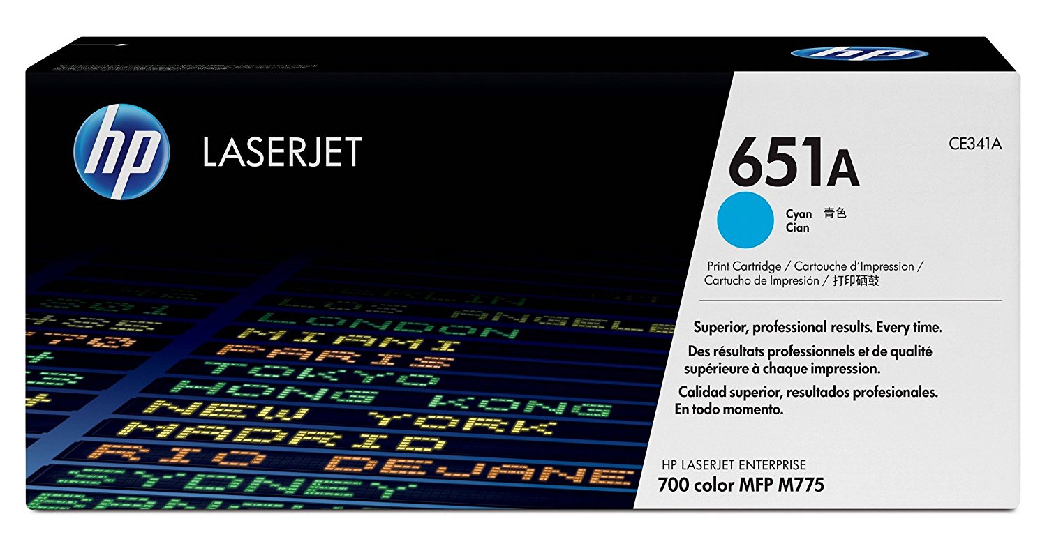 Hp 651A Lj M775 Cyan Toner Cartridge Yield 16K Pages