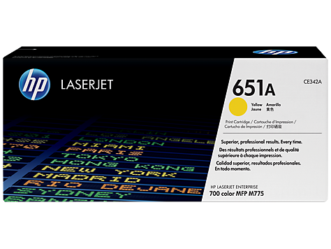 Hp 651A Lj M775 Yellow Toner Cartridge Yield 16K Pages