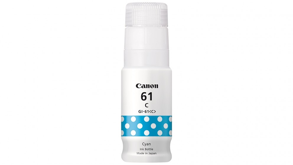 Canon GI61C Cyan Ink Bottle for G3620 G3625 G3660 - 7.7K Page Yield