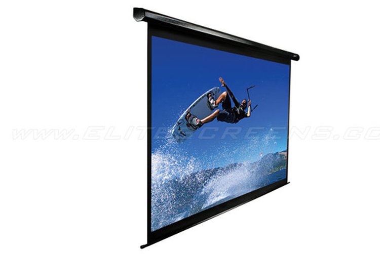 100" Motorised 16:9 Projector Screen with Ir Control RJ45 & 3-WAY Switch Spectrum -Black