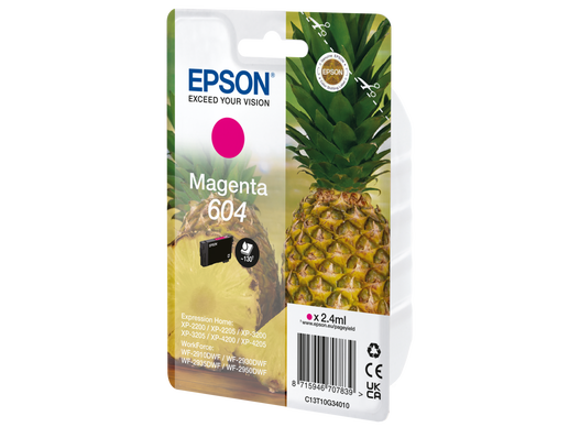 Epson 604 Std Magenta Ink XP-2200 XP-3200 XP-4200 WF-2910 WF-2930 WF-2950
