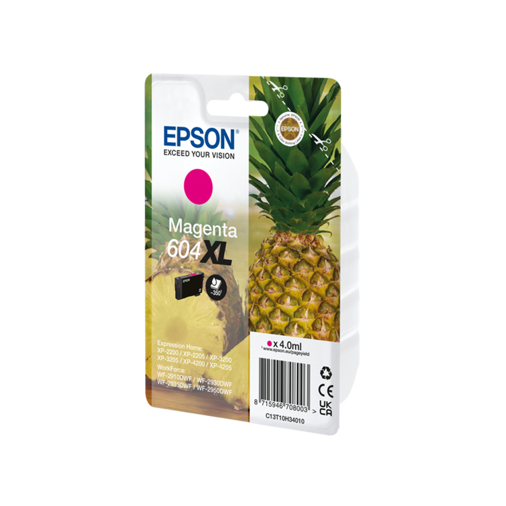 Epson 604 Xl Magenta Ink XP-2200 XP-3200 XP-4200 WF-2910 WF-2930 WF-2950