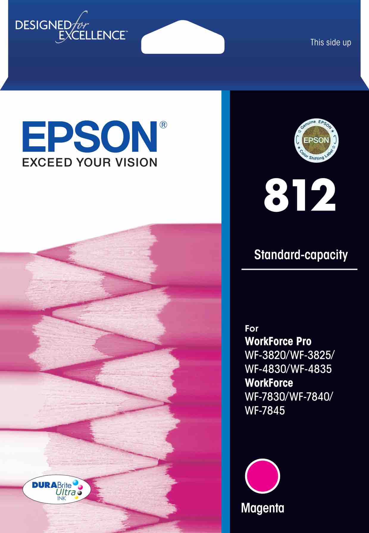 812 Std Cap Durabrite Ultra Magenta Ink Suits WF-3820 3825 4830 4835 7830 7840 7845