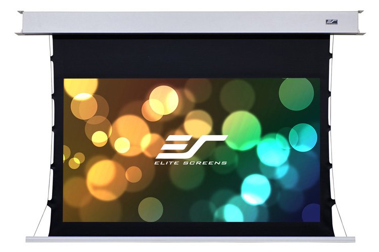 110" Electric Tension in Ceiling Recessed Screen 16:9 4K Evanesce Tab Tension Series