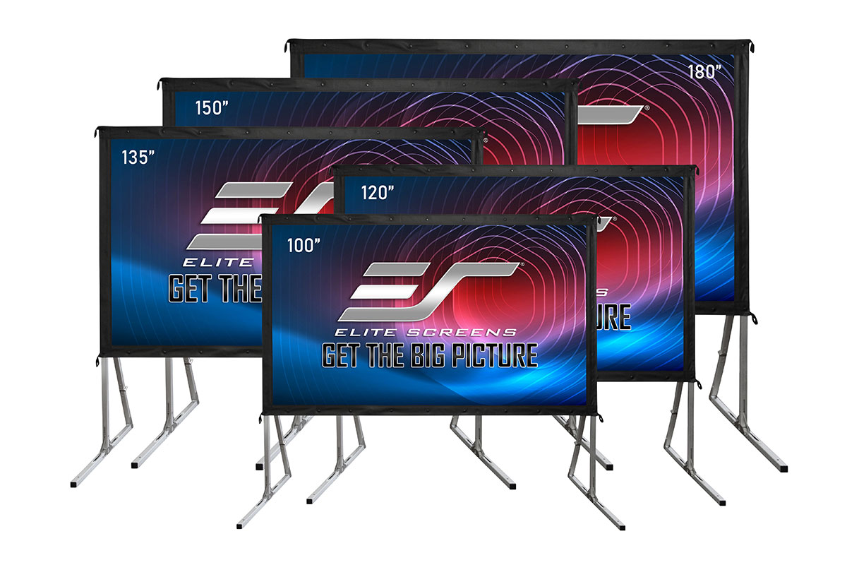 120" 16:9 Outdoor Screen with Both Rear and Front Projection