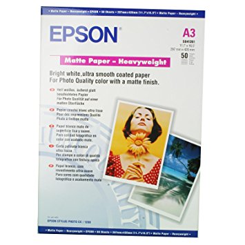 Epson Matte Paper Heavy Weight A3+ 50 Sheet