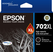 Epson 702XL Black Ink Durabrite WF-3720 WF-3725
