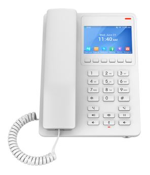 Desktop Hotel Phone 3.5" Color LCD POE White