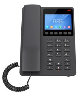 Desktop Hotel Phone 3.5" Color LCD POE Black