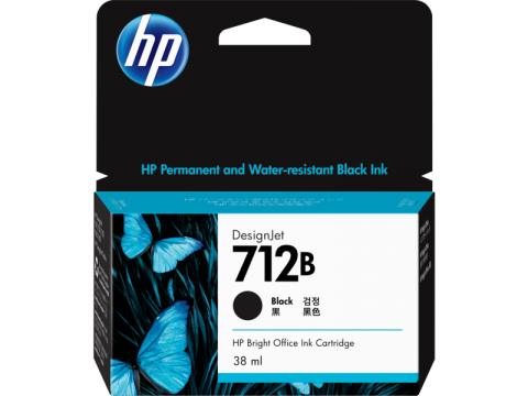 HP 712B 38ml Black DesignJet Ink Cartridge