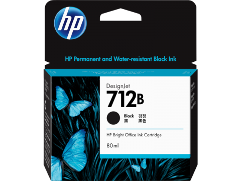 HP 712B 80ml Black DesignJet Ink Cartridge