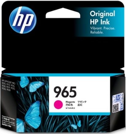 HP 965 Original Ink Cartridge for OfficeJet Pro 9010/9020 Printer Series 700 Pages Yield Magenta