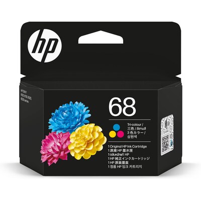 Hp 68 TRI-COLOR Original Ink Cartridge 120 Page Yield for Envy 6120 6130 6520 6530