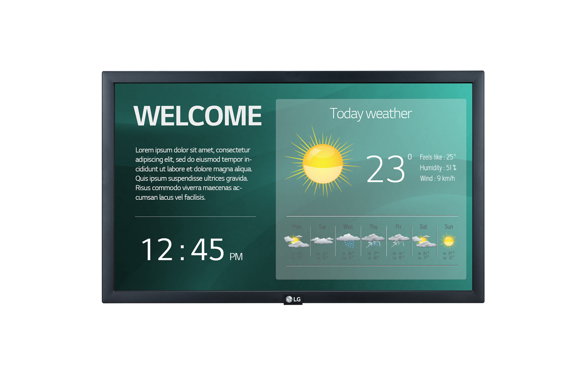 Lg 22SM3G 22" Fhd 250NITS 1000:1 Contrast Webos 4.1 Digital Signage Display