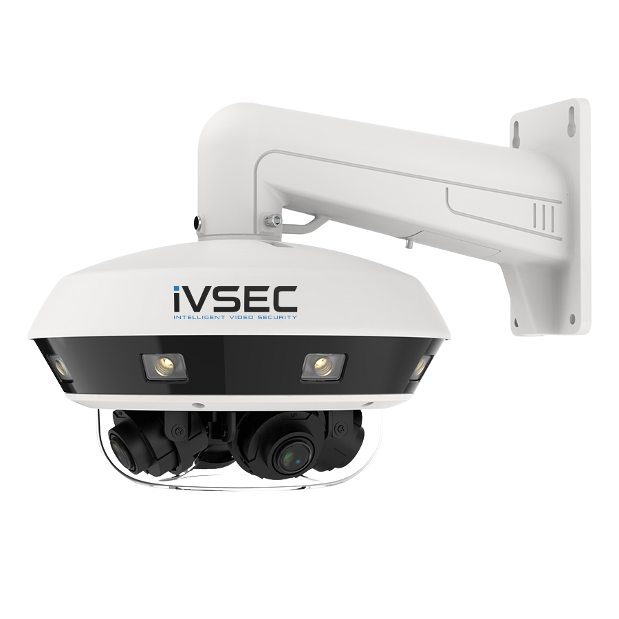 Ivsec Dome IP Cameras 20MP Using 4-DIRECTIONAL 5MP Multisensor 25FPS IP67 Ir