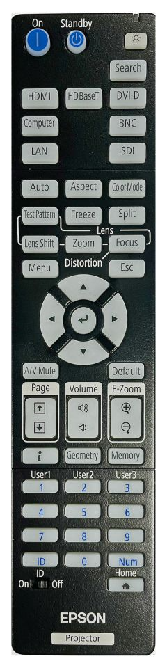 Epson Remote Control for EB-PU1007W/PU1008W/PU1008B/ PU2010W/PU2010B