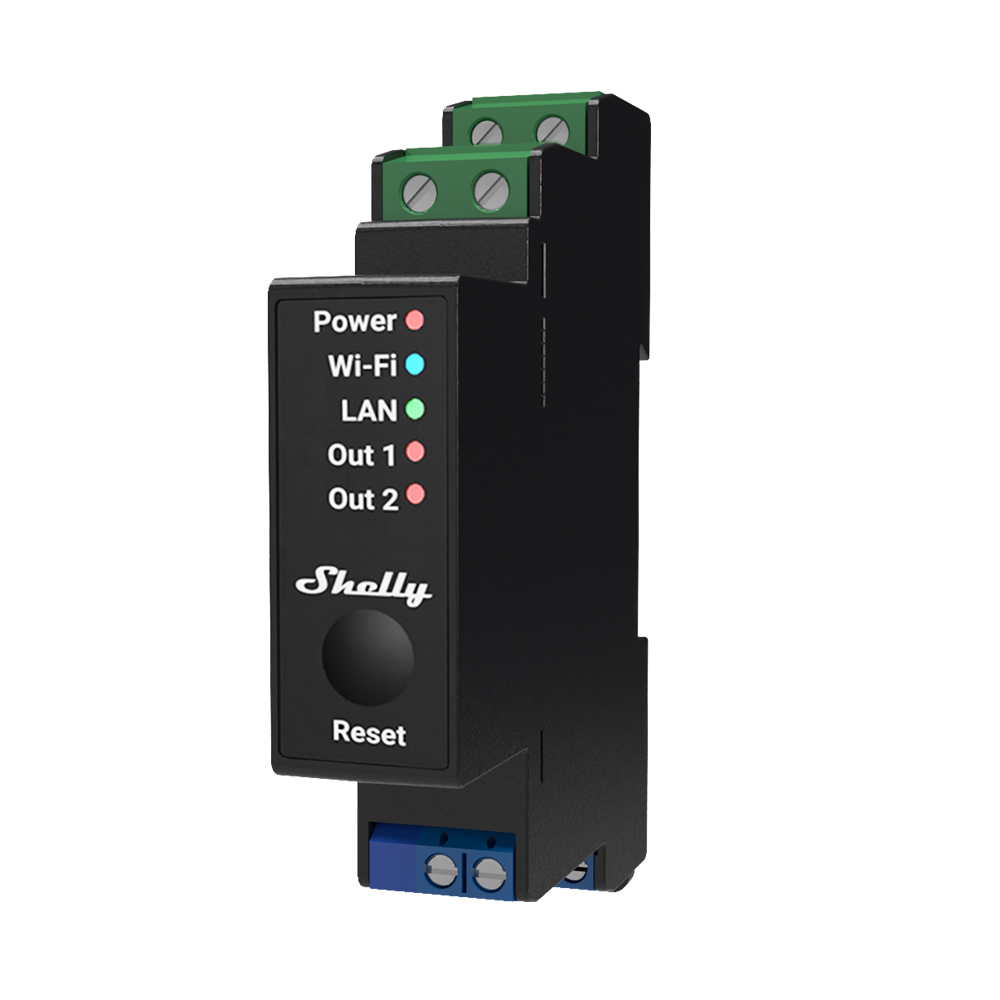 2 Circuit Din Rail WI-FI Relay Switch with Power Metering