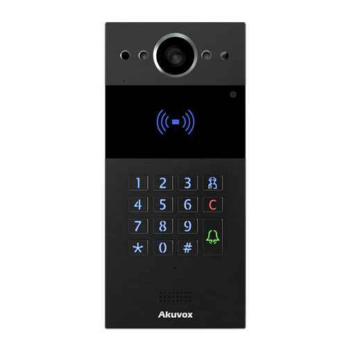 SIP Intercom with Keypad and Rf Card Reader LTE Black